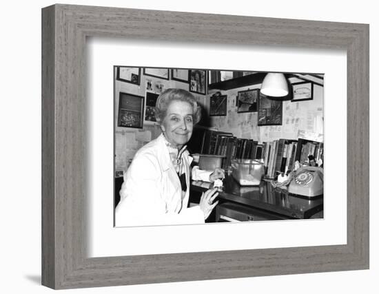 Rita Levi-Montalcini Sitting at a Desk-null-Framed Photographic Print