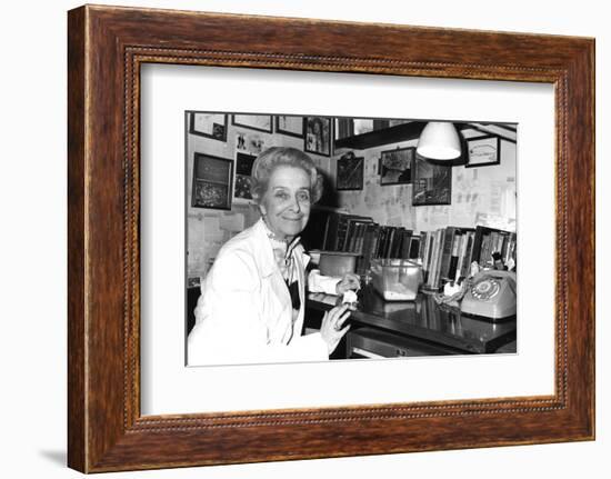 Rita Levi-Montalcini Sitting at a Desk-null-Framed Photographic Print