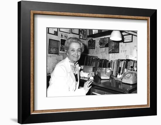Rita Levi-Montalcini Sitting at a Desk-null-Framed Photographic Print