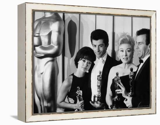 Rita Moreno and George Chakiris Winners of Best Supporting Actor Oscars for "West Side Story"-J^ R^ Eyerman-Framed Premier Image Canvas