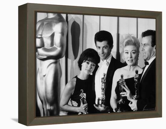 Rita Moreno and George Chakiris Winners of Best Supporting Actor Oscars for "West Side Story"-J^ R^ Eyerman-Framed Premier Image Canvas