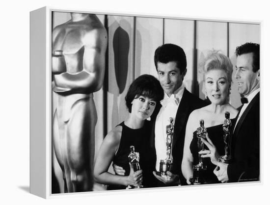 Rita Moreno and George Chakiris Winners of Best Supporting Actor Oscars for "West Side Story"-J^ R^ Eyerman-Framed Premier Image Canvas