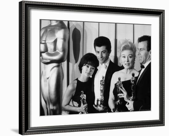 Rita Moreno and George Chakiris Winners of Best Supporting Actor Oscars for "West Side Story"-J^ R^ Eyerman-Framed Premium Photographic Print