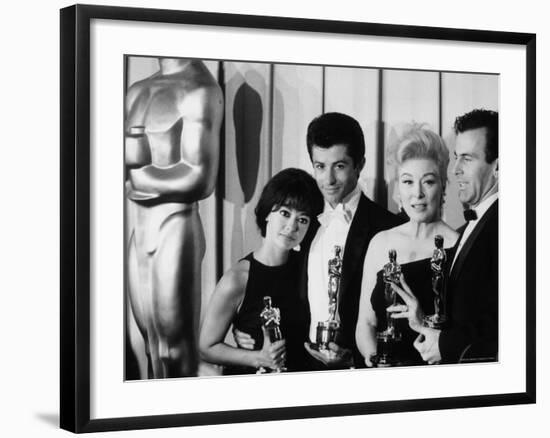 Rita Moreno and George Chakiris Winners of Best Supporting Actor Oscars for "West Side Story"-J^ R^ Eyerman-Framed Premium Photographic Print