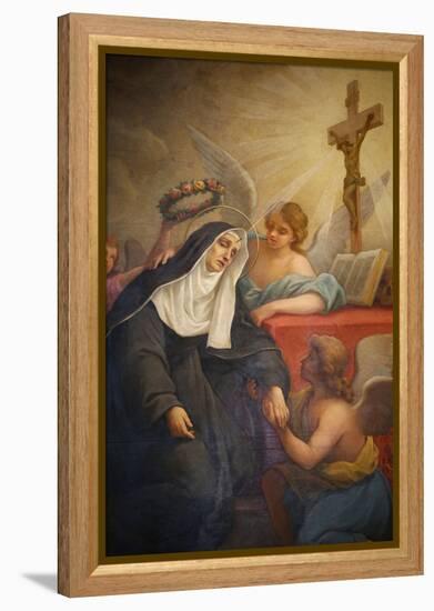 Rita of Cascia, Patron Saint of the Impossible, Abused Wives and Widows-Godong-Framed Premier Image Canvas