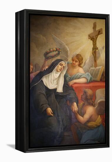 Rita of Cascia, Patron Saint of the Impossible, Abused Wives and Widows-Godong-Framed Premier Image Canvas