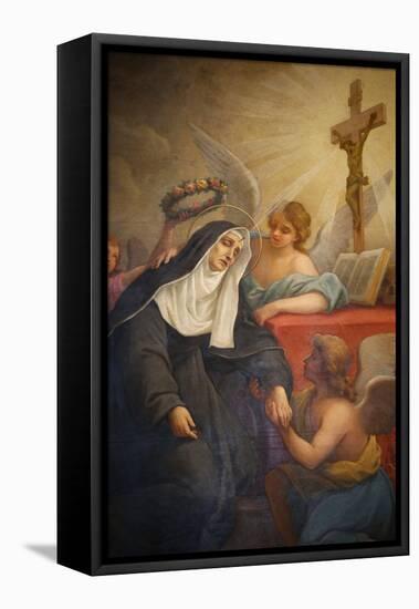 Rita of Cascia, Patron Saint of the Impossible, Abused Wives and Widows-Godong-Framed Premier Image Canvas