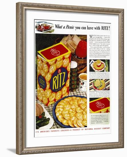 Ritz Crackers Ad, 1940-null-Framed Giclee Print