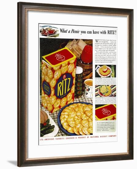 Ritz Crackers Ad, 1940-null-Framed Giclee Print