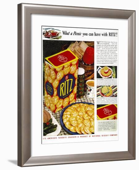 Ritz Crackers Ad, 1940-null-Framed Giclee Print