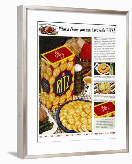 Ritz Crackers Ad, 1940-null-Framed Giclee Print