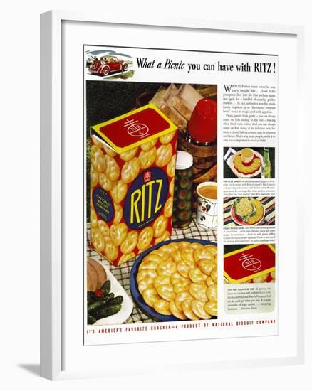 Ritz Crackers Ad, 1940-null-Framed Giclee Print