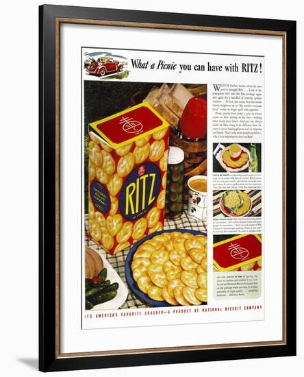 Ritz Crackers Ad, 1940-null-Framed Giclee Print