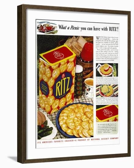 Ritz Crackers Ad, 1940-null-Framed Giclee Print