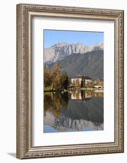 Ritzensee and Castle Ritzen, in the Background the Steinernes Meer, Austria-Volker Preusser-Framed Photographic Print