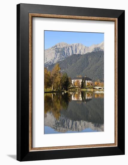 Ritzensee and Castle Ritzen, in the Background the Steinernes Meer, Austria-Volker Preusser-Framed Photographic Print