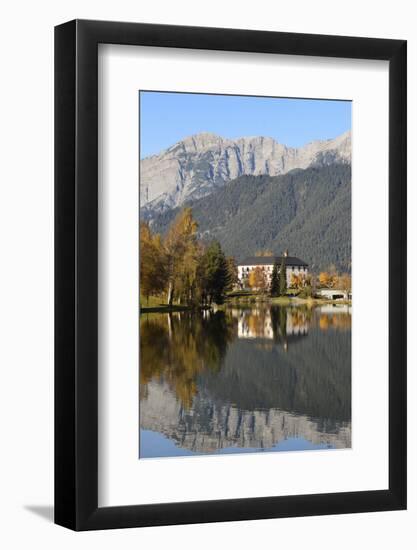 Ritzensee and Castle Ritzen, in the Background the Steinernes Meer, Austria-Volker Preusser-Framed Photographic Print