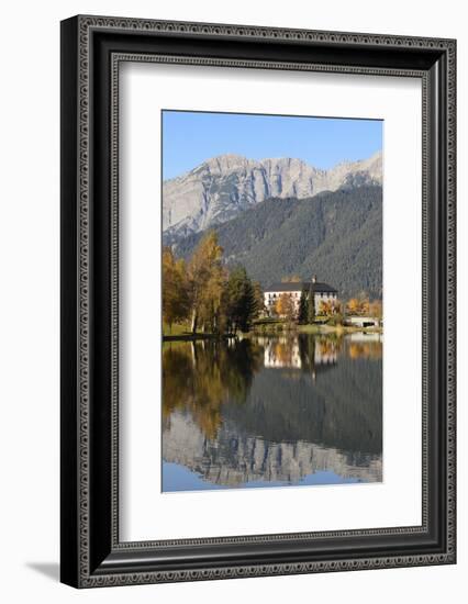 Ritzensee and Castle Ritzen, in the Background the Steinernes Meer, Austria-Volker Preusser-Framed Photographic Print