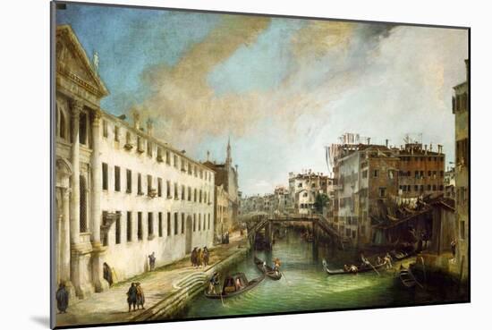 Riva dei Mendicanti, Venice.-Canaletto-Mounted Giclee Print