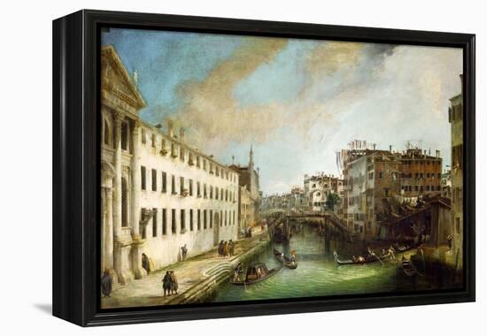 Riva dei Mendicanti, Venice.-Canaletto-Framed Premier Image Canvas