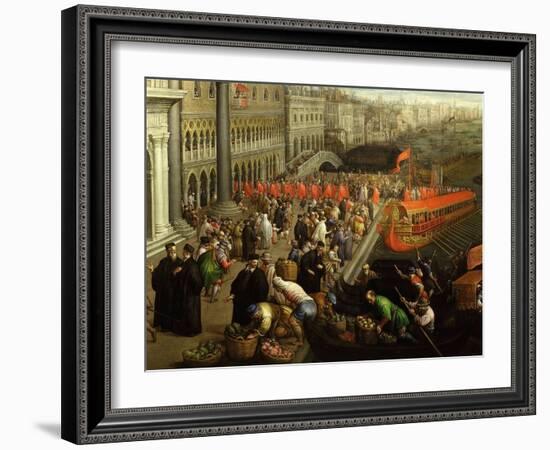 Riva Dei Schiavoni, Venice, Italy (Detail)-Leandro Da Ponte Bassano-Framed Giclee Print