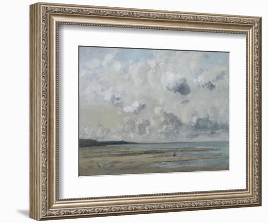 Rivage de Normandie (plage de Trouville - Deauville)-Gustave Courbet-Framed Giclee Print