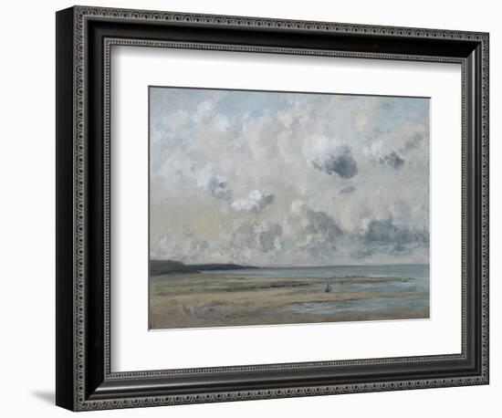 Rivage de Normandie (plage de Trouville - Deauville)-Gustave Courbet-Framed Giclee Print