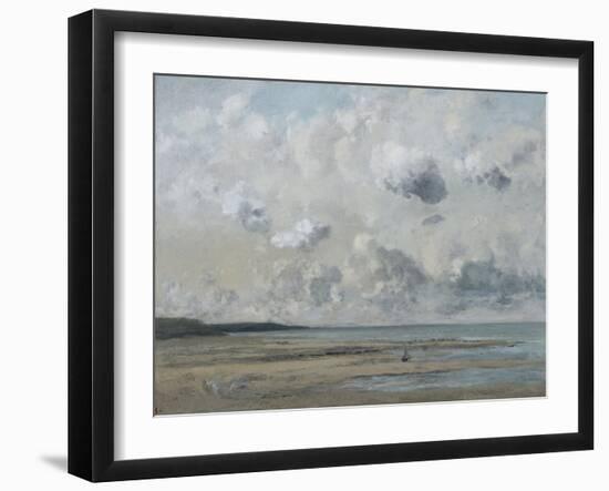 Rivage de Normandie (plage de Trouville - Deauville)-Gustave Courbet-Framed Premium Giclee Print