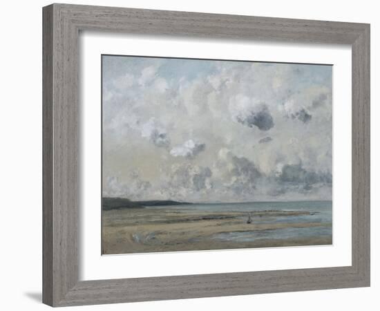 Rivage de Normandie (plage de Trouville - Deauville)-Gustave Courbet-Framed Giclee Print