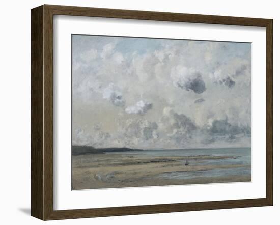 Rivage de Normandie (plage de Trouville - Deauville)-Gustave Courbet-Framed Giclee Print