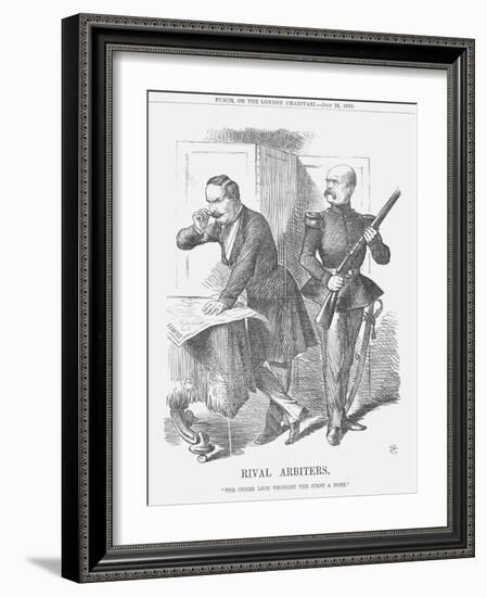 Rival Arbiters, 1866-John Tenniel-Framed Giclee Print