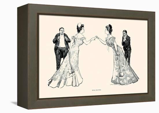 Rival Beauties-Charles Dana Gibson-Framed Stretched Canvas