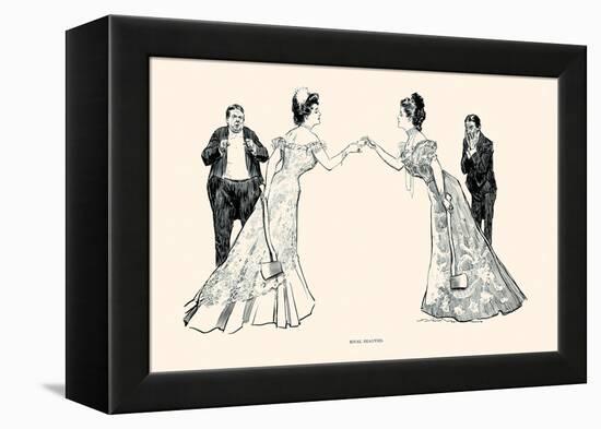 Rival Beauties-Charles Dana Gibson-Framed Stretched Canvas