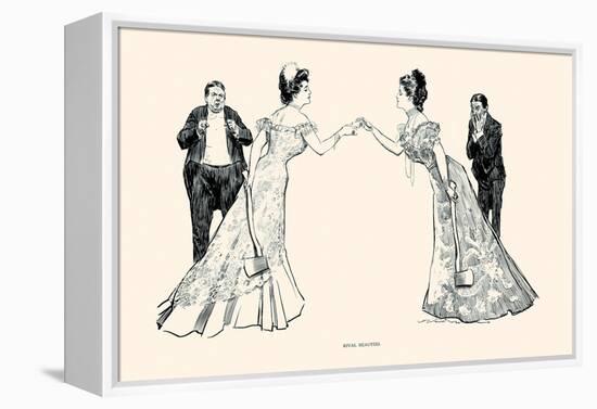 Rival Beauties-Charles Dana Gibson-Framed Stretched Canvas