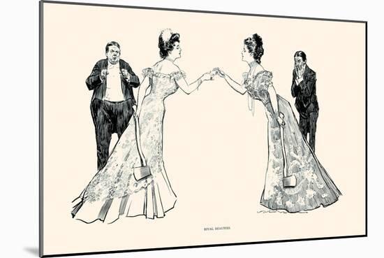 Rival Beauties-Charles Dana Gibson-Mounted Art Print