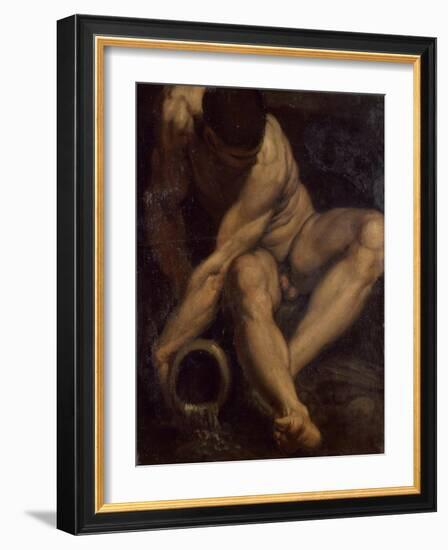 River Allegory, 1590-1595-Annibale Carracci-Framed Art Print