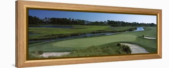 River and a Golf Course, Ocean Course, Kiawah Island Golf Resort, Kiawah Island-null-Framed Premier Image Canvas