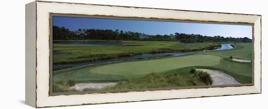 River and a Golf Course, Ocean Course, Kiawah Island Golf Resort, Kiawah Island-null-Framed Premier Image Canvas