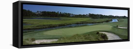 River and a Golf Course, Ocean Course, Kiawah Island Golf Resort, Kiawah Island-null-Framed Premier Image Canvas