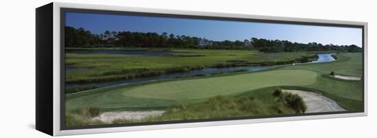 River and a Golf Course, Ocean Course, Kiawah Island Golf Resort, Kiawah Island-null-Framed Premier Image Canvas