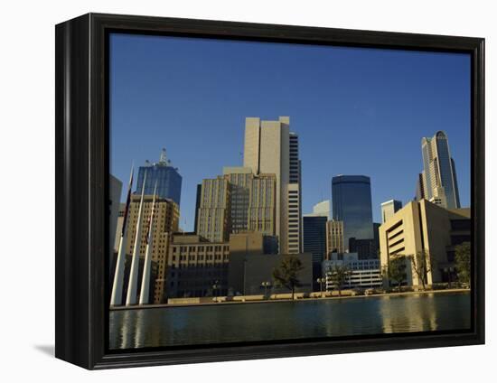 River and City Skyline of Dallas, Texas, United States of America, North America-Rennie Christopher-Framed Premier Image Canvas