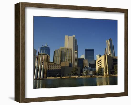 River and City Skyline of Dallas, Texas, United States of America, North America-Rennie Christopher-Framed Photographic Print