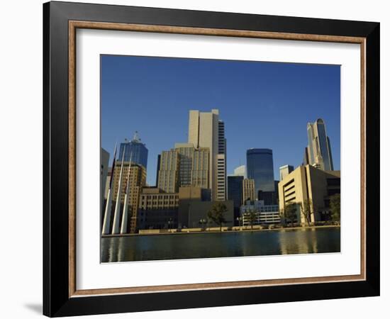 River and City Skyline of Dallas, Texas, United States of America, North America-Rennie Christopher-Framed Photographic Print