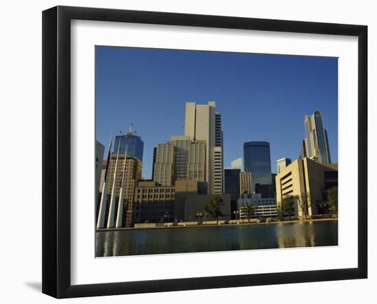 River and City Skyline of Dallas, Texas, United States of America, North America-Rennie Christopher-Framed Photographic Print