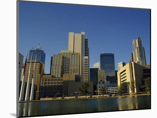 River and City Skyline of Dallas, Texas, United States of America, North America-Rennie Christopher-Mounted Photographic Print