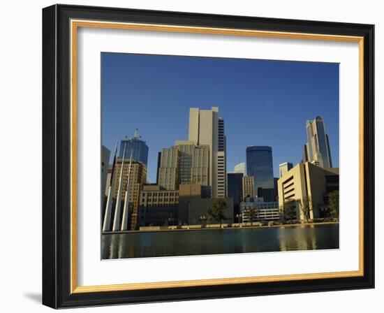 River and City Skyline of Dallas, Texas, United States of America, North America-Rennie Christopher-Framed Photographic Print