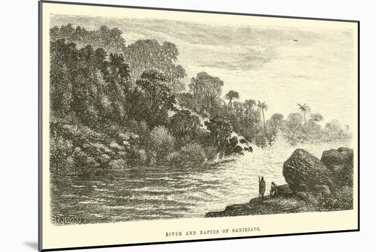 River and Rapids of Saniriato-Édouard Riou-Mounted Giclee Print