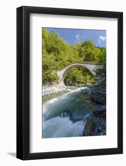 River and Stone Bridge, Rize, Black Sea Region of Turkey-Ali Kabas-Framed Photographic Print