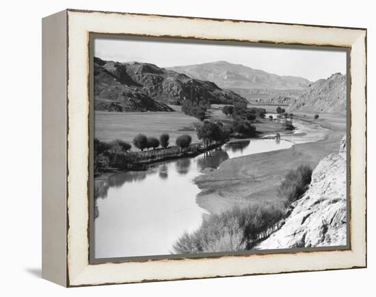 River and Valley in Kurdistan-null-Framed Premier Image Canvas