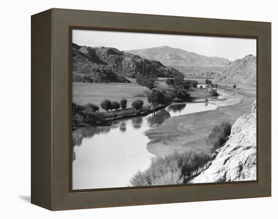 River and Valley in Kurdistan-null-Framed Premier Image Canvas